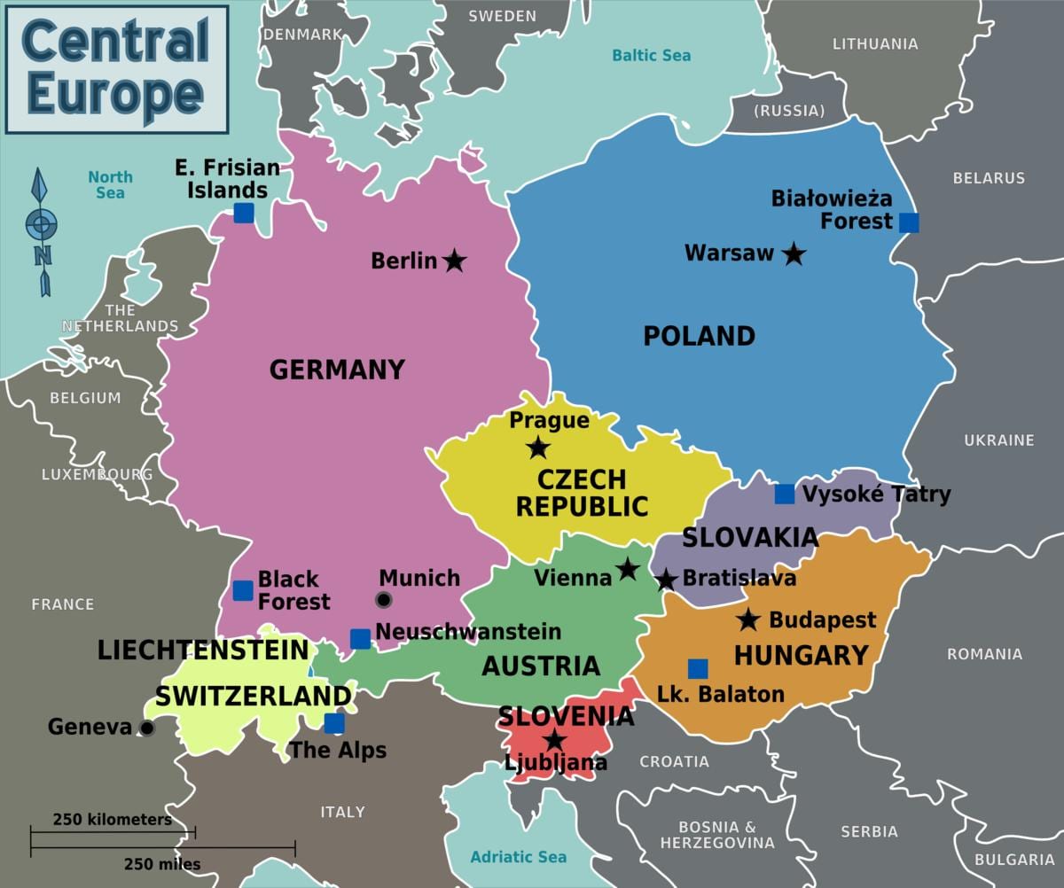 mapa čierny les švajčiarsko