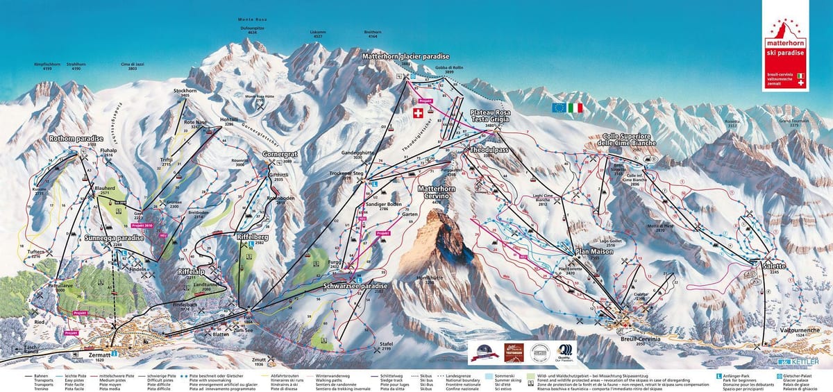 mapa švajčiarska chodník