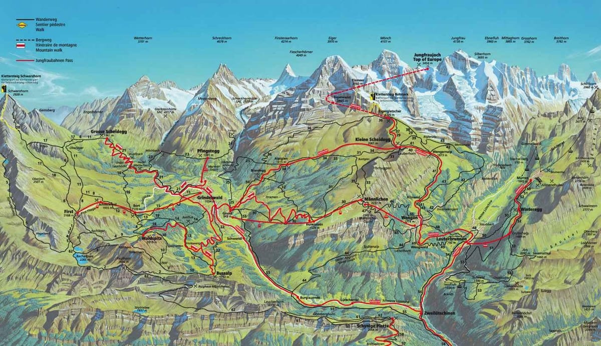 mapa, turistická mapa švajčiarska