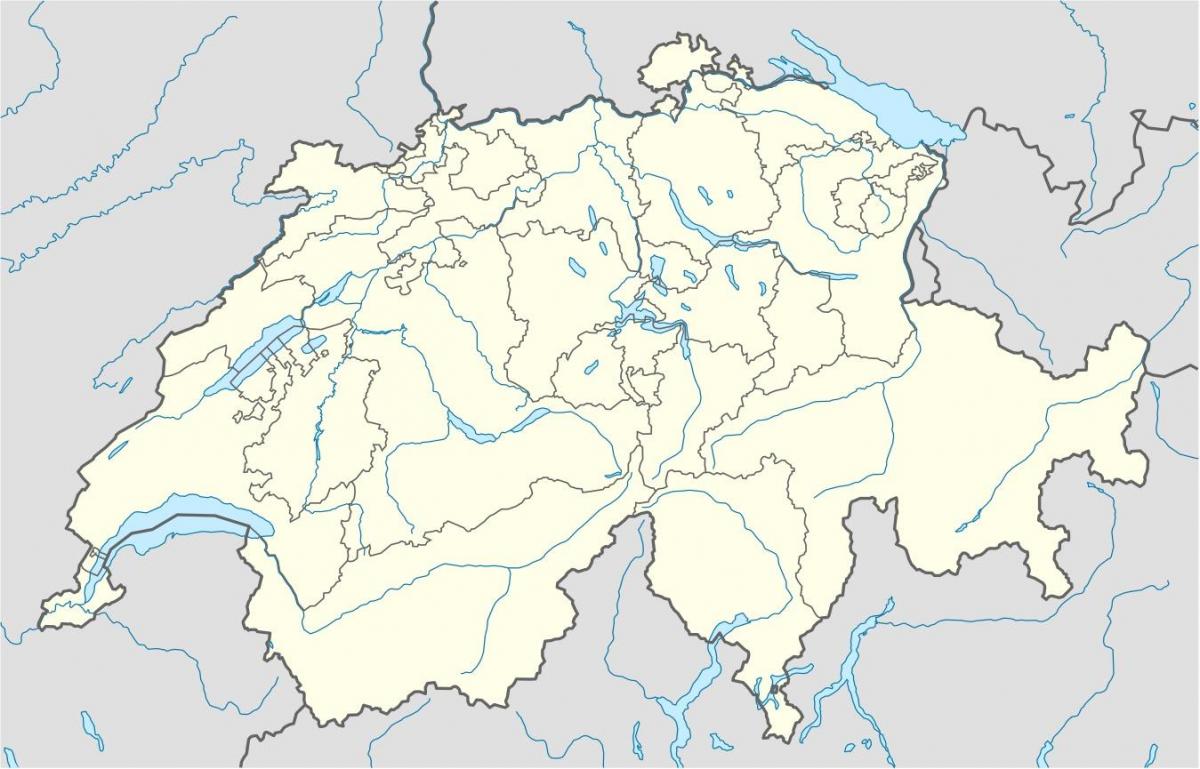 mapa švajčiarska vektorová mapa
