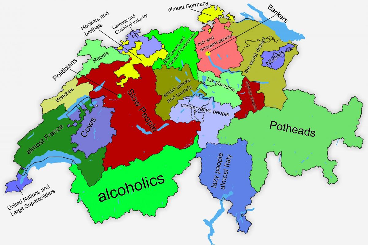 mapa švajčiarskom kantóne