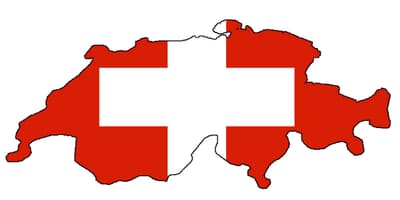 Mapa švajčiarska vlajka