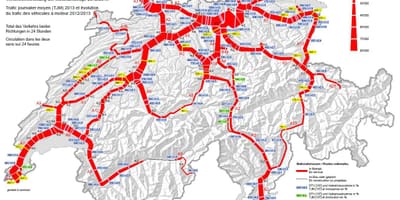 Mapa švajčiarska diaľničnú známku