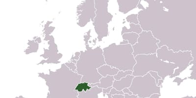 Švajčiarsko miesto v európe mapu