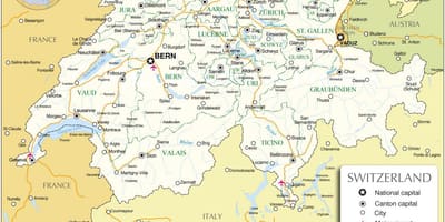 Mapa švajčiarska