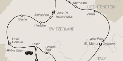 Mapa švajčiarska scénické disky
