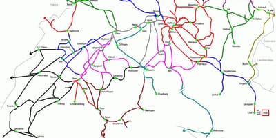 Mapa švajčiarska vlakovej stanice 