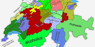 Mapa švajčiarskom kantóne