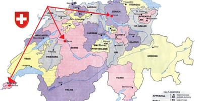 Ženeva švajčiarsko mapa európy