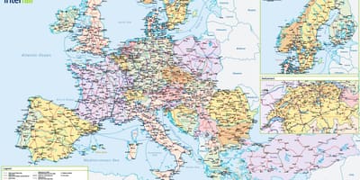 Mapa interrail švajčiarsko 