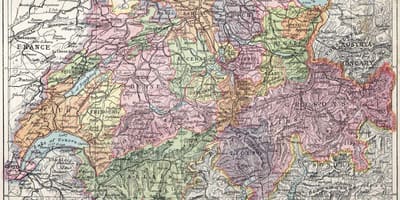 Mapa stará mapa švajčiarska