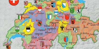 Mapa turistických máp z zurich švajčiarsko