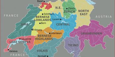 Švajčiarsko príťažlivosť mapu